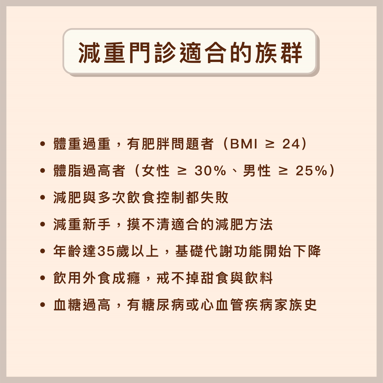 適合減重門診的族群